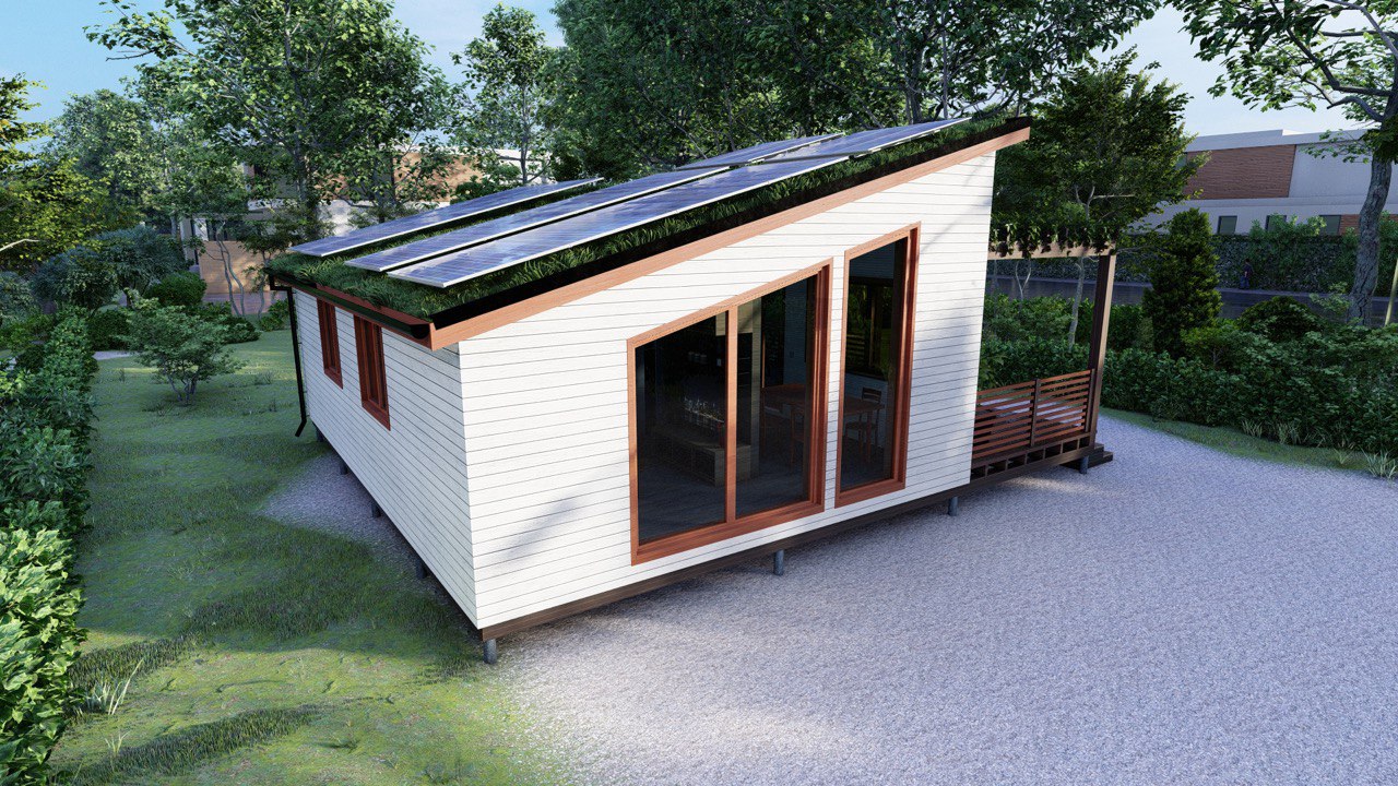 Tiny House - Modulhus - Minihus - Containerhus, Prefabricerat Hus - 50 m² - Energieffektiv - SIP-Modell