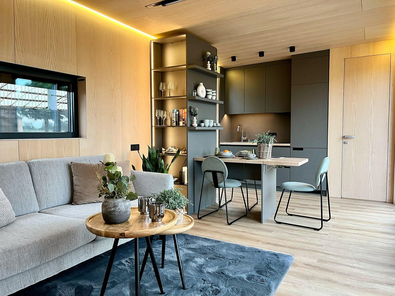 Tiny House - Modulhus - Minihus - Containerhus, Prefabricerat Hus - 40 m² - Energieffektiv - SIP-Modell Tiny House - Modulhus - Minihus - Containerhus, Prefabricerat Hus - 40 m² - Energieffektiv - SIP-Modell