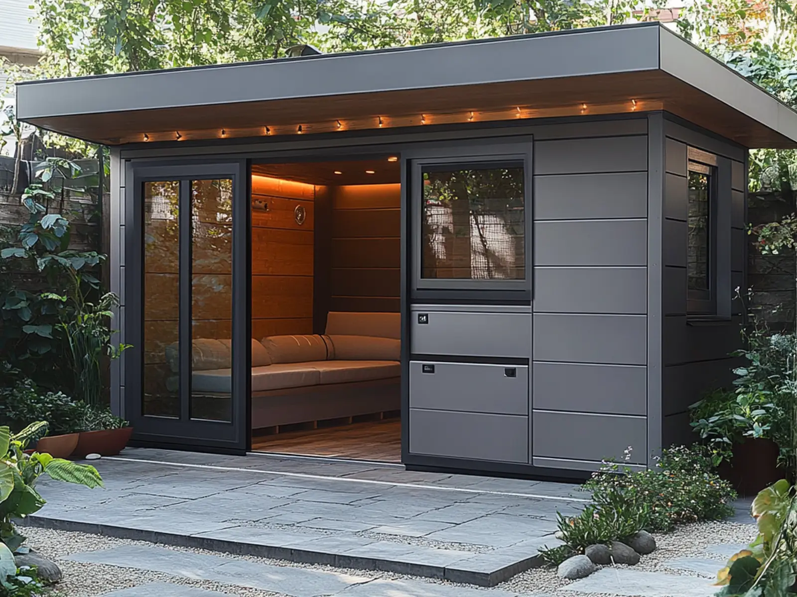 Tiny House - Modulhus - Minihus - Containerhus, Prefabricerat Hus - 50 m² - Energieffektiv - SIP-Modell